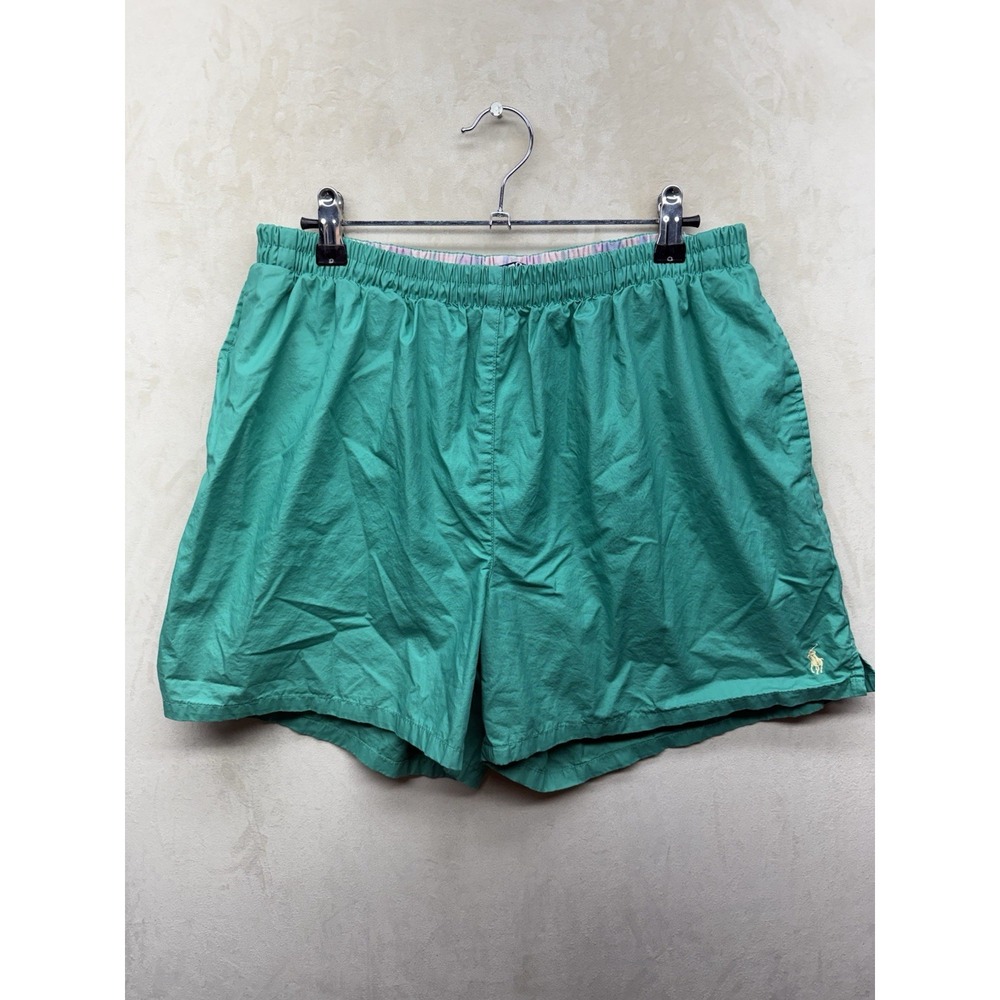 Polo Sport Ralph Lauren Swim Trunks Mens Large Green Shorts Mesh Lined Preppy